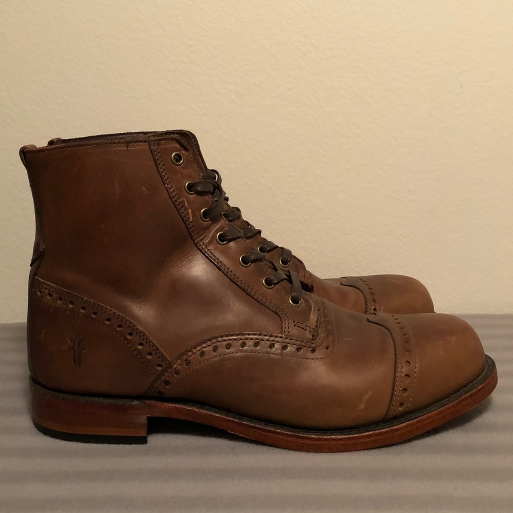 Frye ‘James’ Lug Boot - Brown Leather - 12M